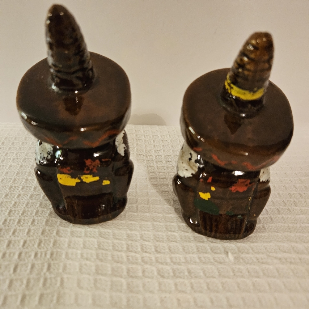 Vintage Mexican Siesta Shakers Redware Southwestern Salt and Pepper